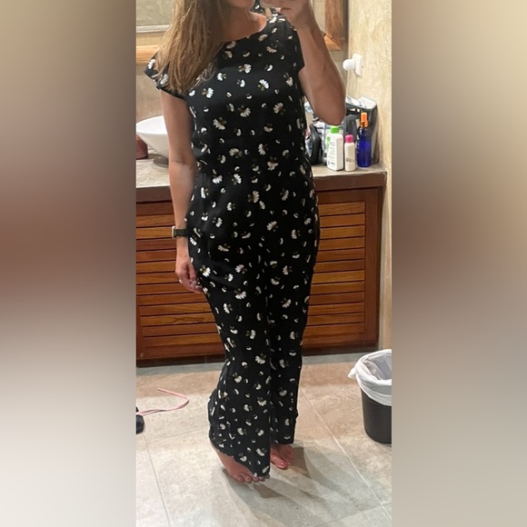 LOFT Lily Tie Back Jumpsuit - Size 4 - Picture 2 of 11